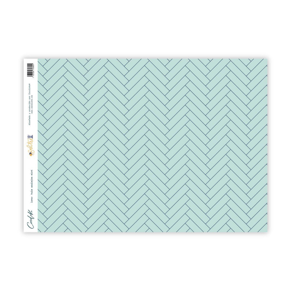 Tela Encadernar plastificada Azulejos Salitre Cocoloko