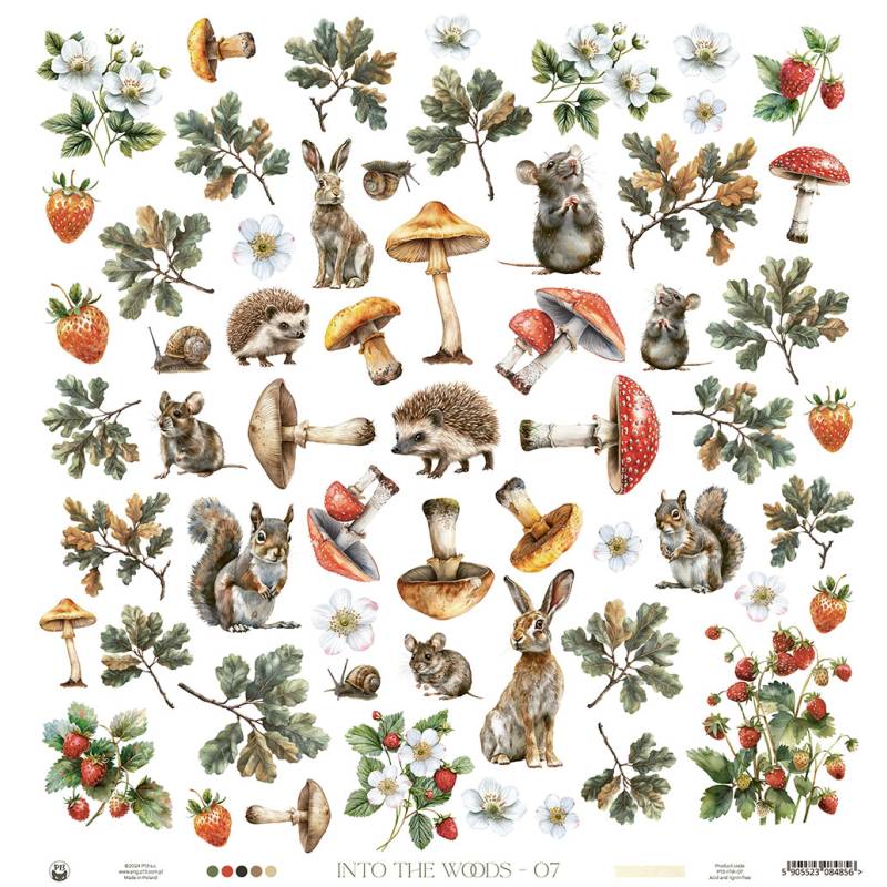 Bloco 12"x12" Into The Woods P13 Paper Products