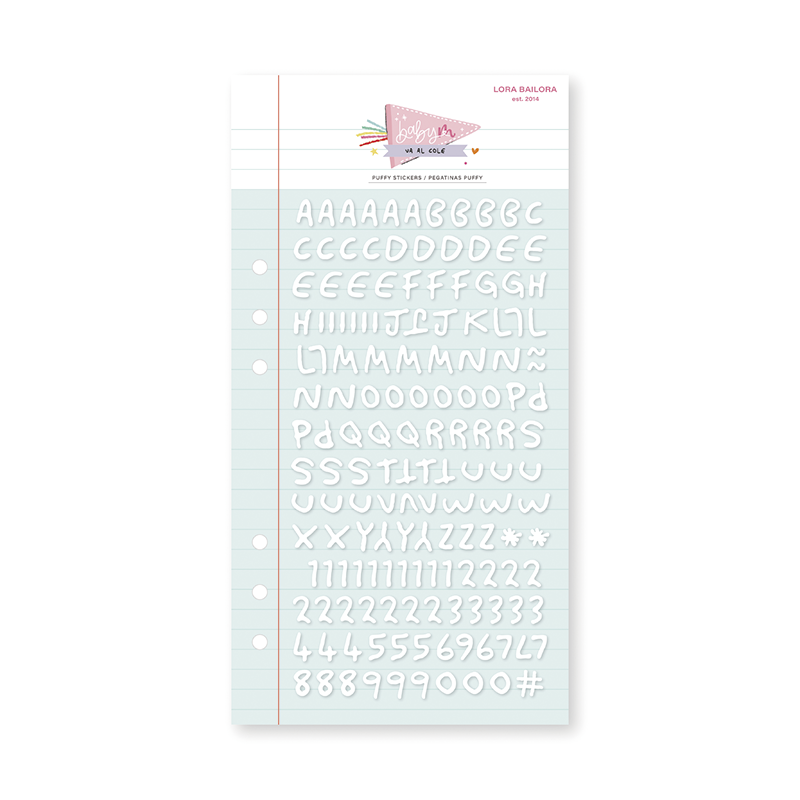 Alfabeto Puffy Branco Baby M Va Al Cole by Lora Bailora