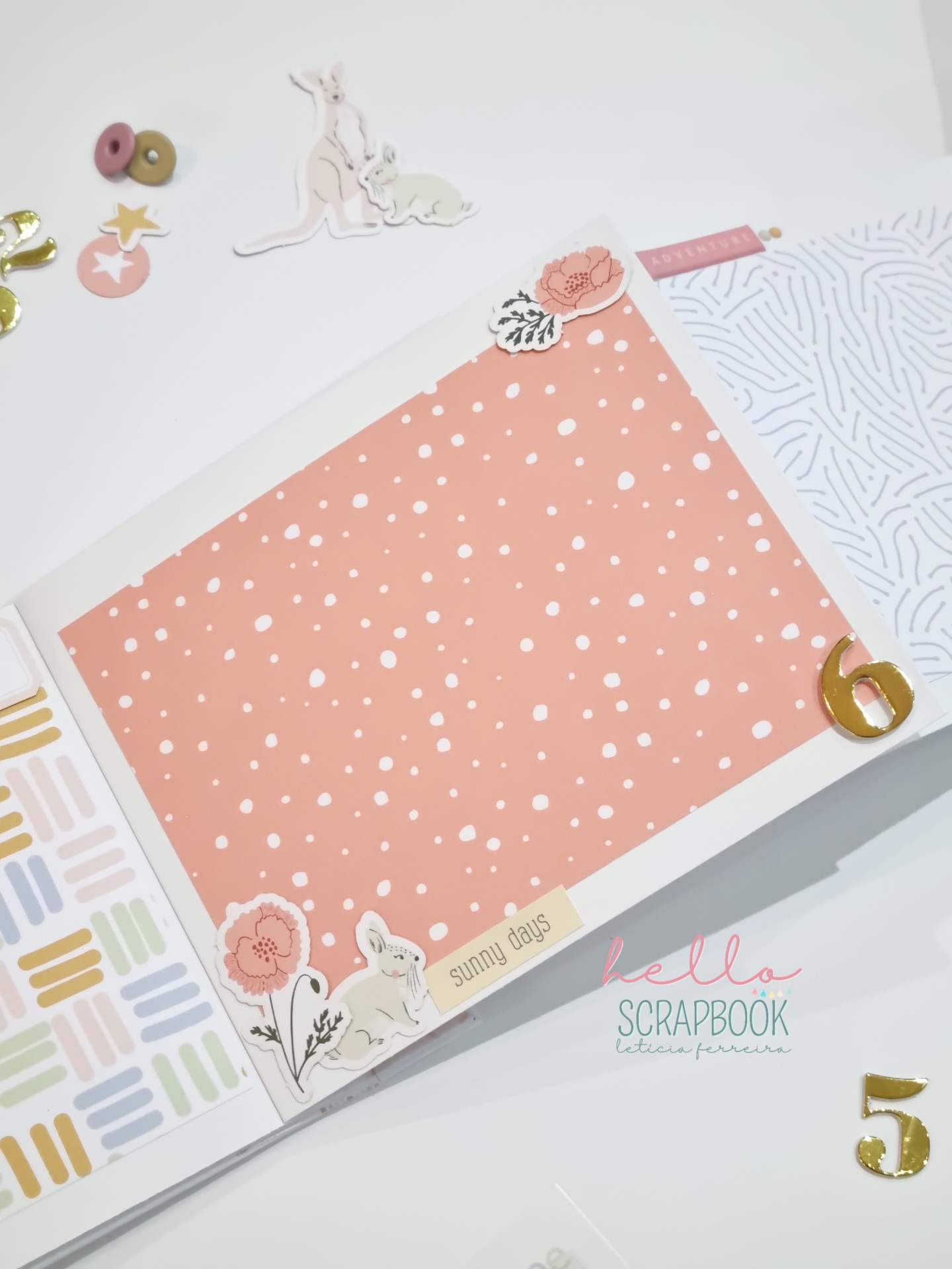 Kit Materiais Álbum Scrapbook Little One