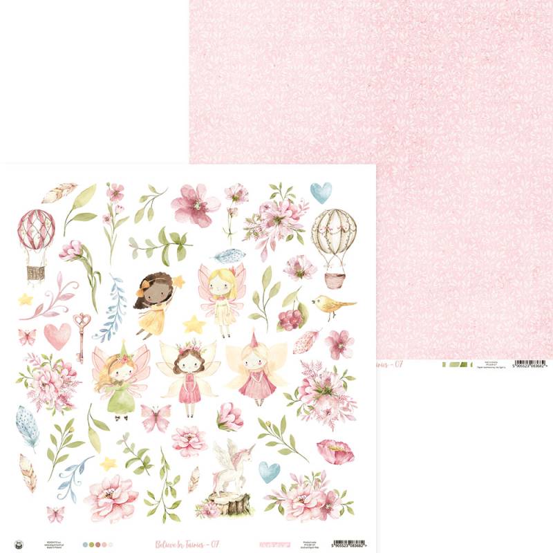 Bloco 12"x12" Believe in Fairies P13 Paper Products