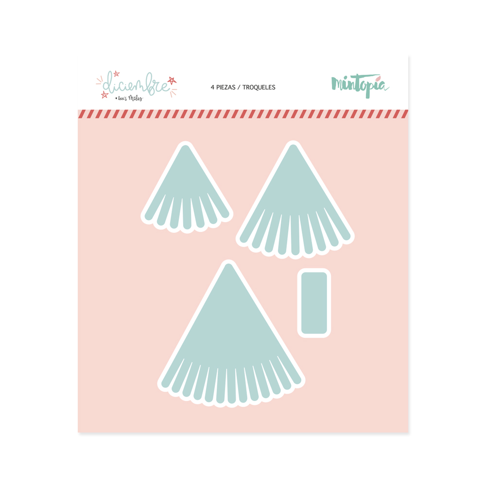 Cortante Árvore Flecos Diciembre Mintopia