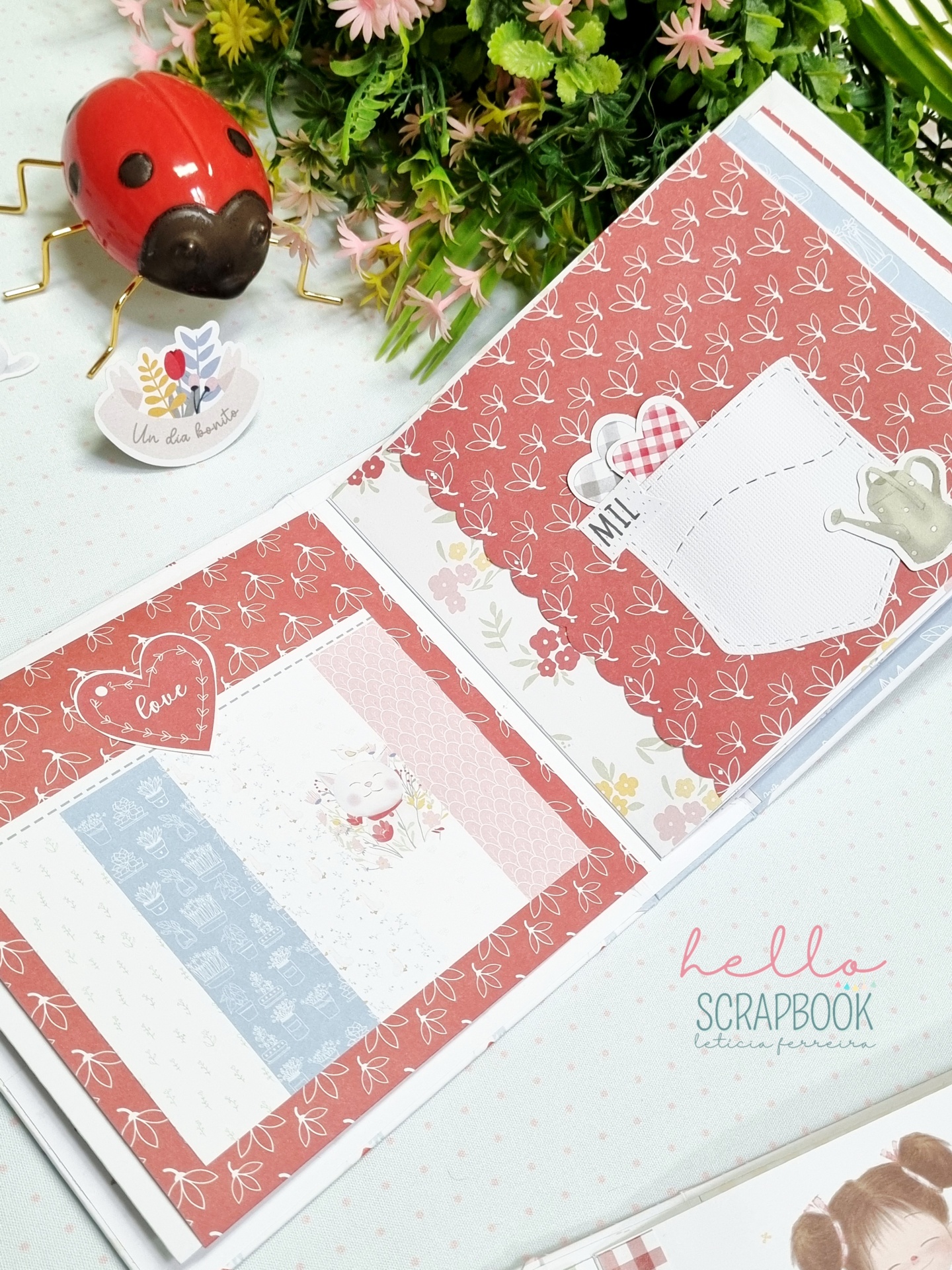 Álbum Fotos Scrapbook "Jardim Afeto e Doçura"