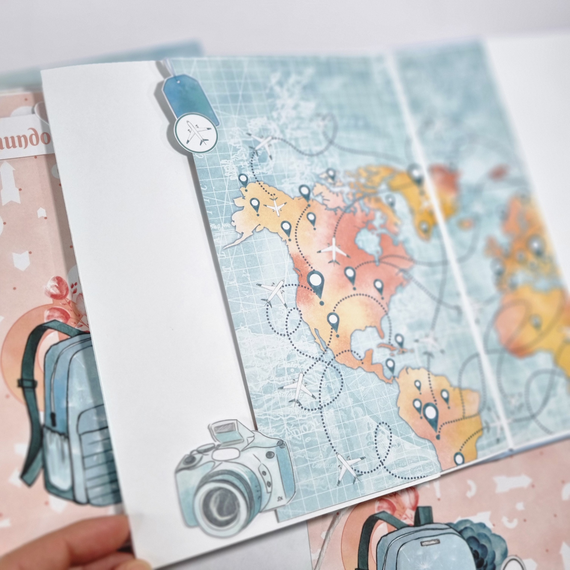 Tutorial Scrapbook Online em ES Álbum Soñar y Viajar