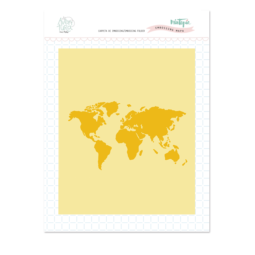 Placa Embossing Mapa Aventura Mintopia