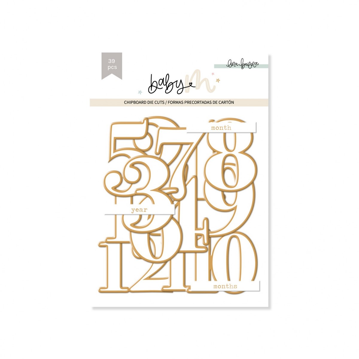 Chipboard Números | BABY M, Lora Bailora