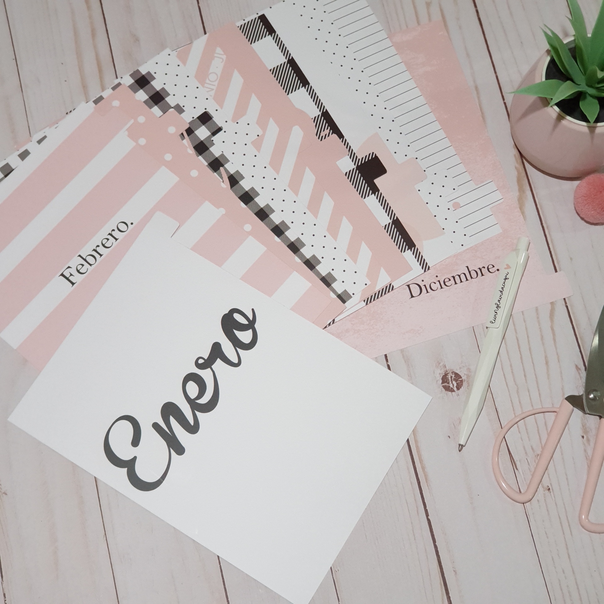 Separadores MESES agenda A5 "NI TAN MAL"