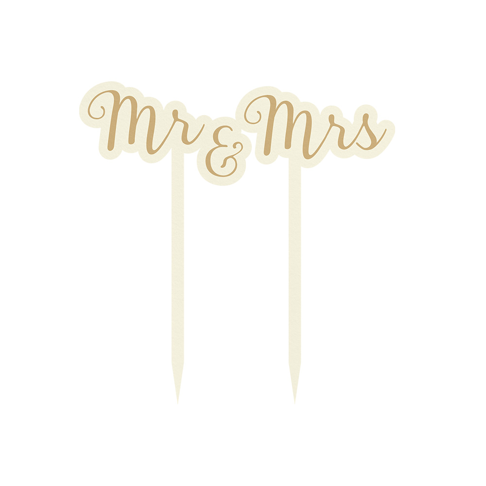 Cake Topper Mr & Mrs