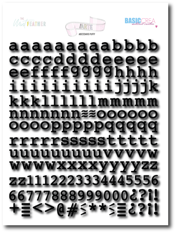 Alfabeto Puffy Eres Arte The Mint Feather