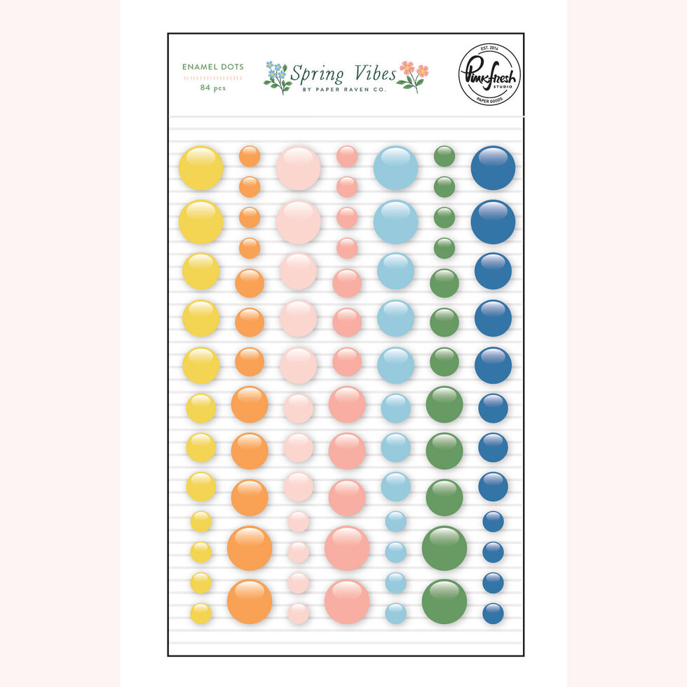 Enamel Dots SPRING VIBES Pinkfresh Studio