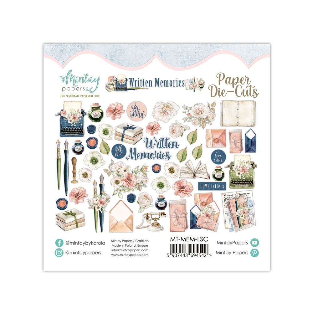 Die Cuts WRITTEN MEMORIES Mintay Papers