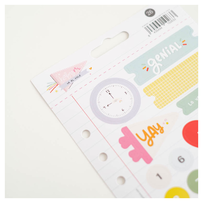 Autocolantes Baby M Va Al Cole by Lora Bailora