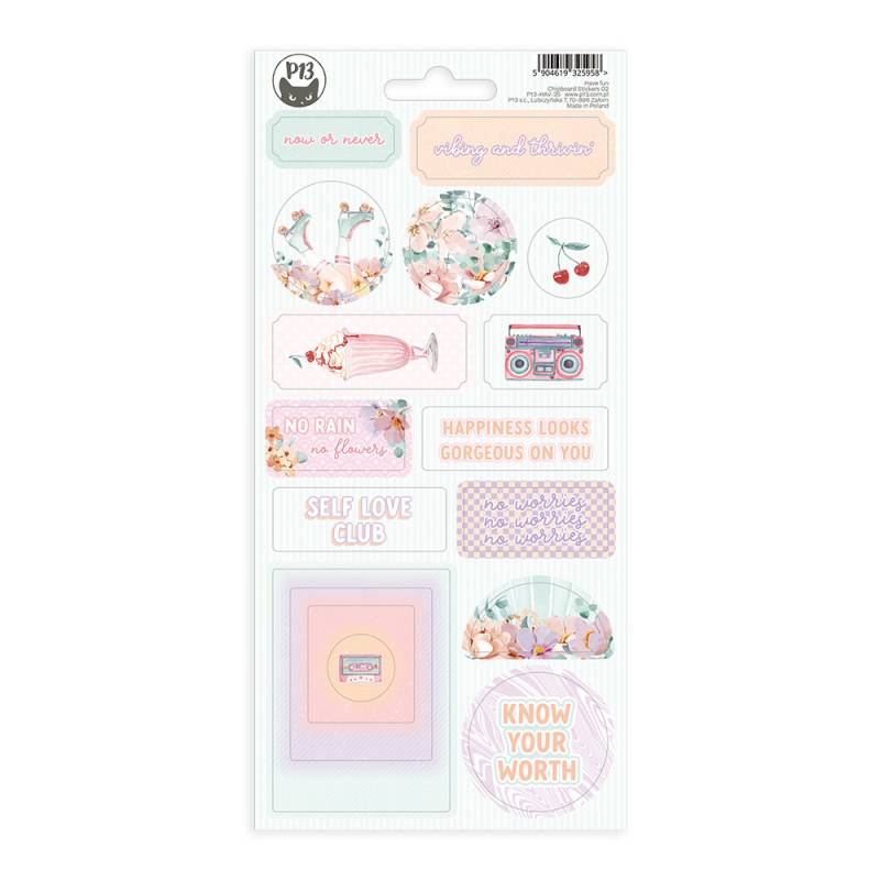 Chipboard Stickers Sheet 02 Have Fun P13 Paper Products