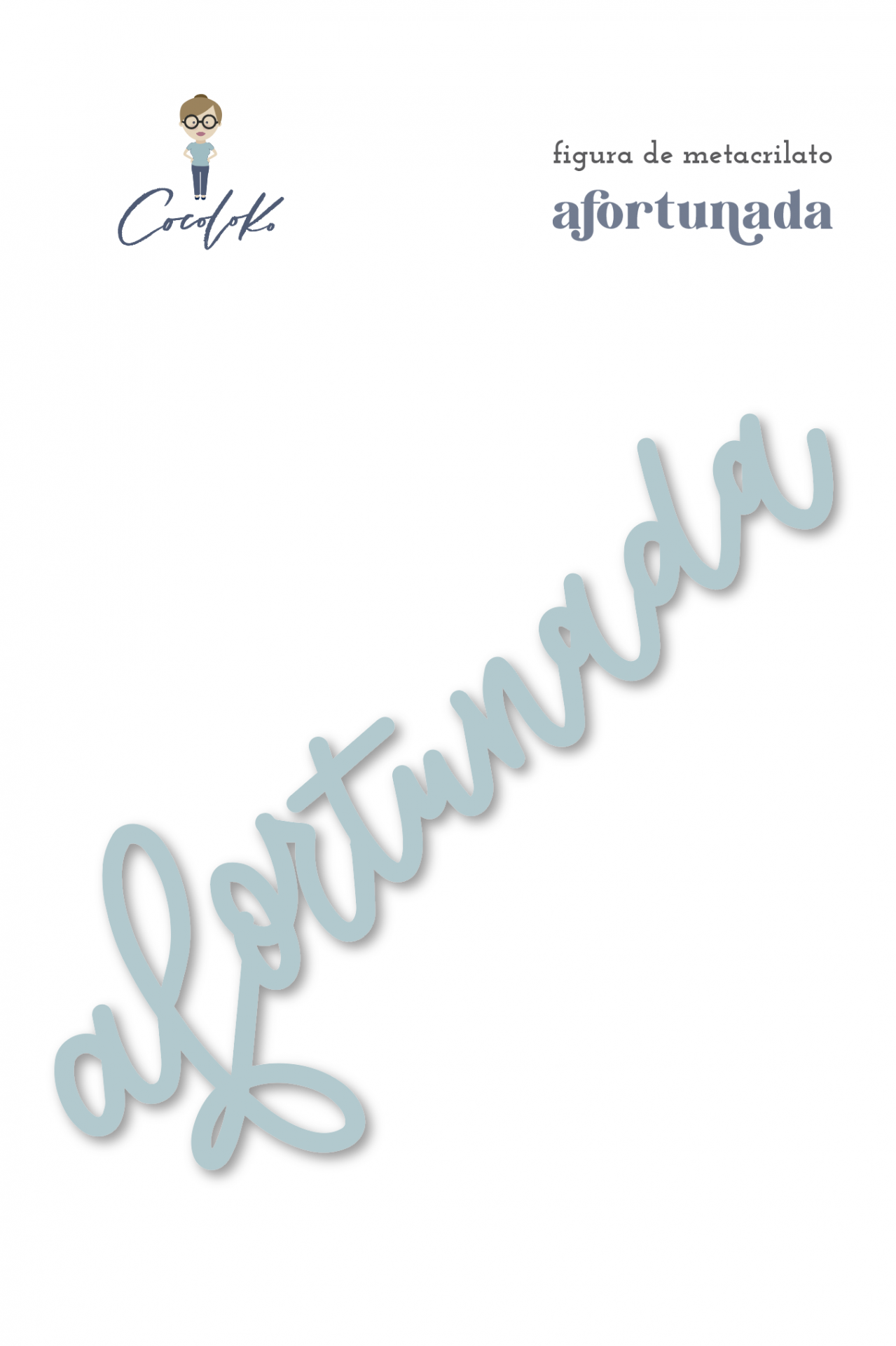 Palavra metacrilato "AFORTUNADA" | PICNIC, Cocoloko