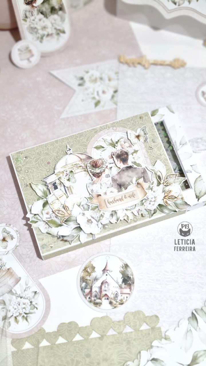 Caixa Envelope e Postal Prenda Casamento