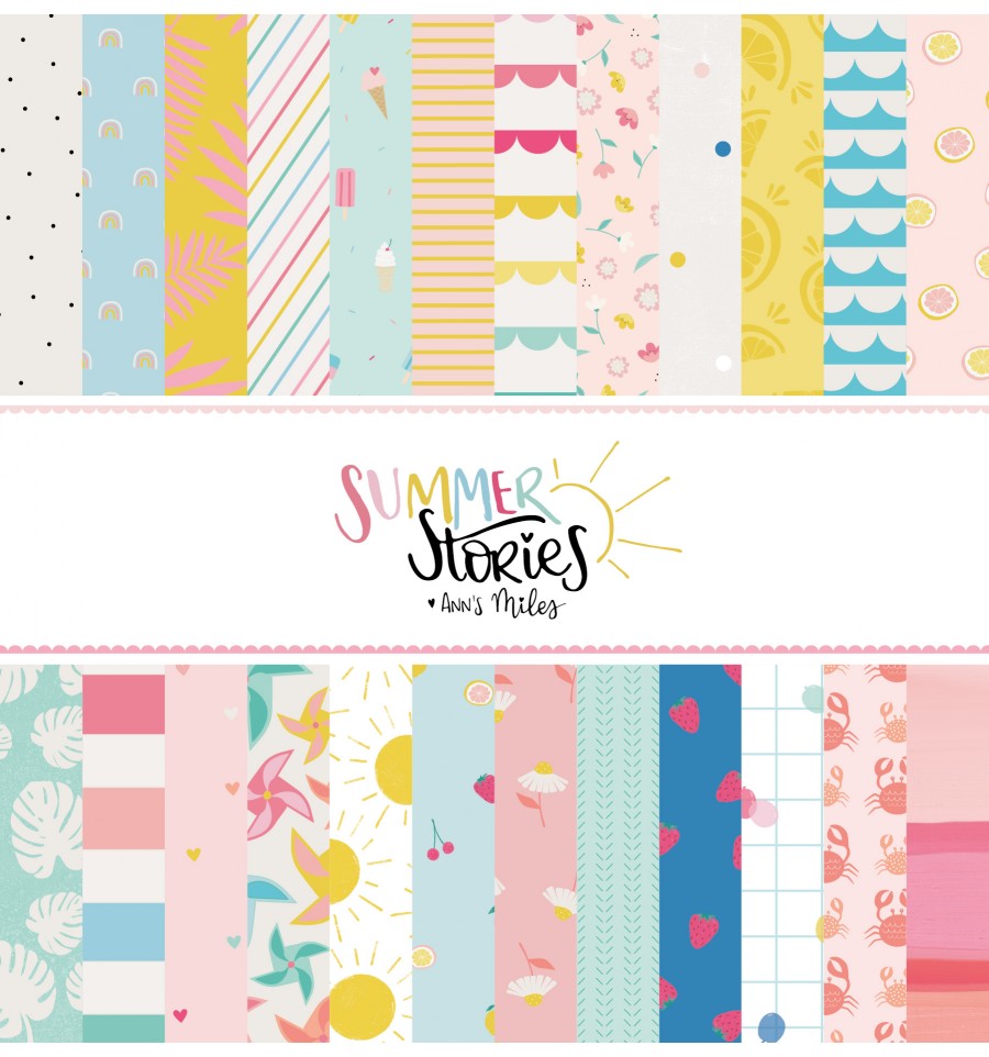 Bloco 36 Papéis 30x30cm | SUMMER STORIES, Mintopia