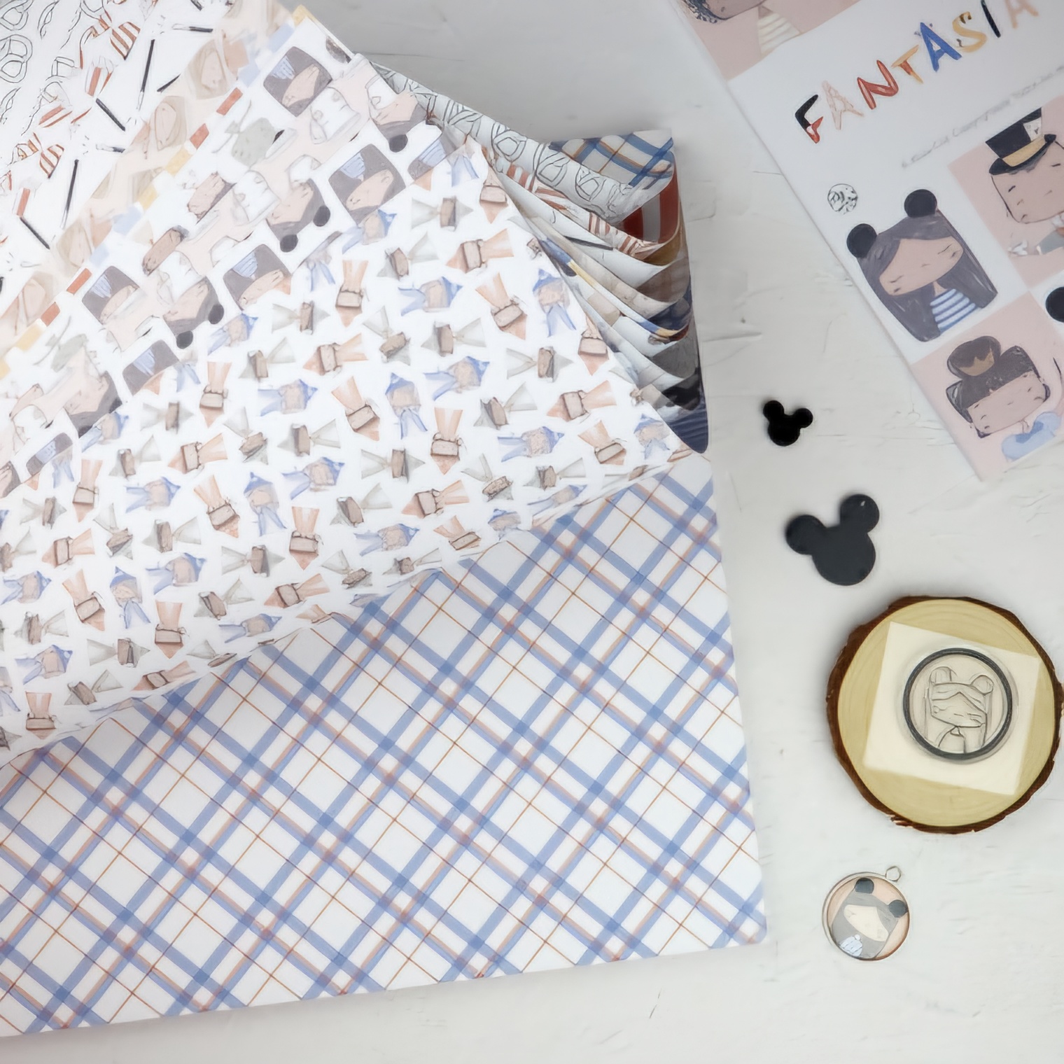 Bloco 36 Papéis 12"×12" Fantasia Alua Cid