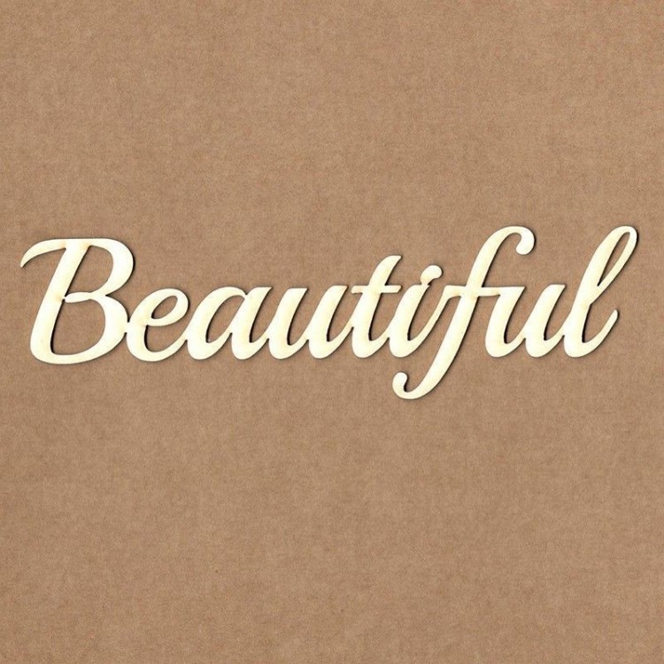 Chipboard Palavras BEAUTIFUL Kora Projects