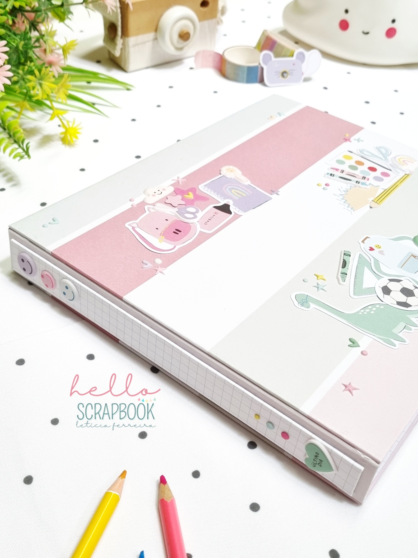 Álbum Fotos Scrapbook Final Ano Letivo