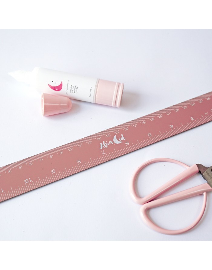 Régua Rosa em Cm e Polegadas Alua Cid