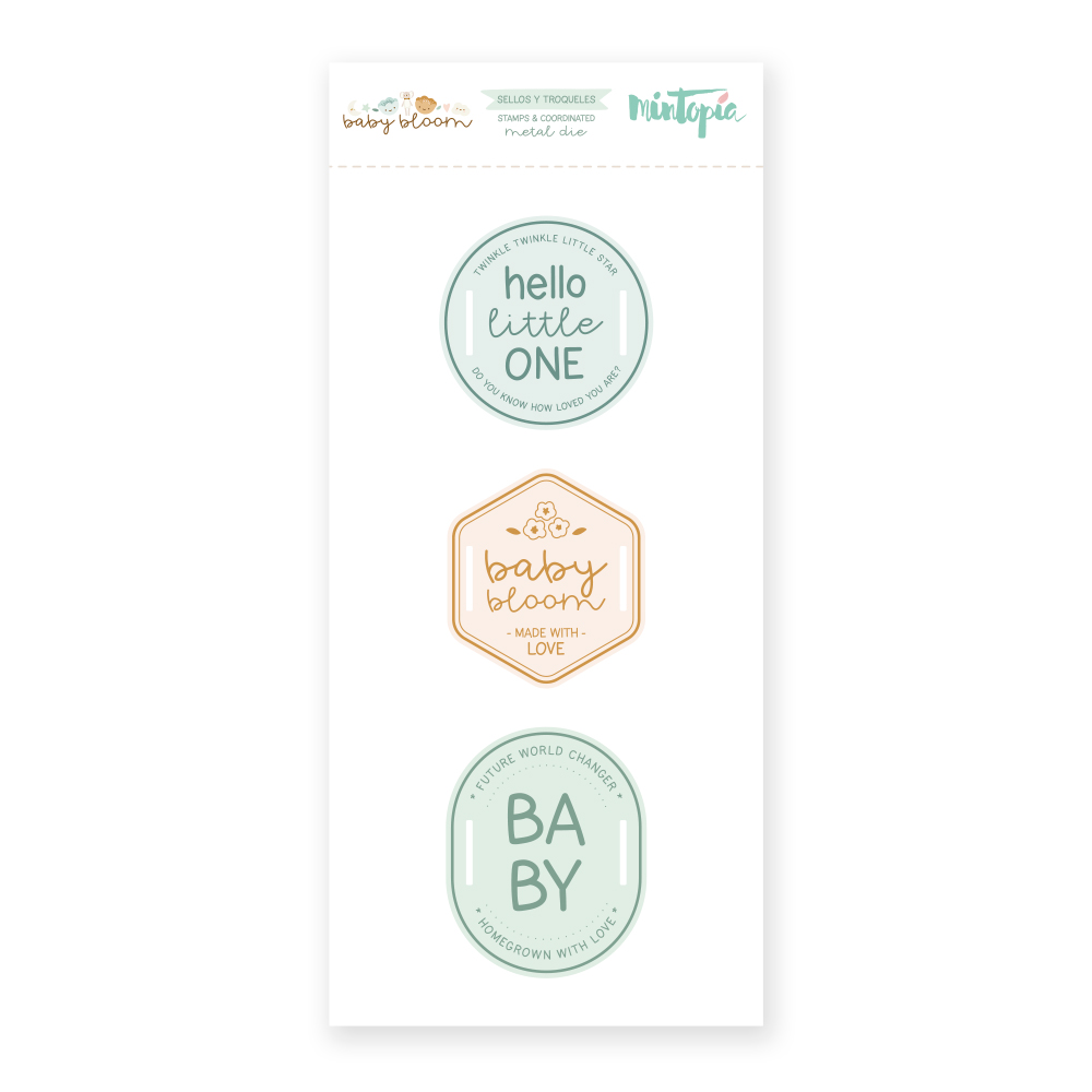 Carimbos e Cortantes LABELS Baby Bloom Míntopia Studio