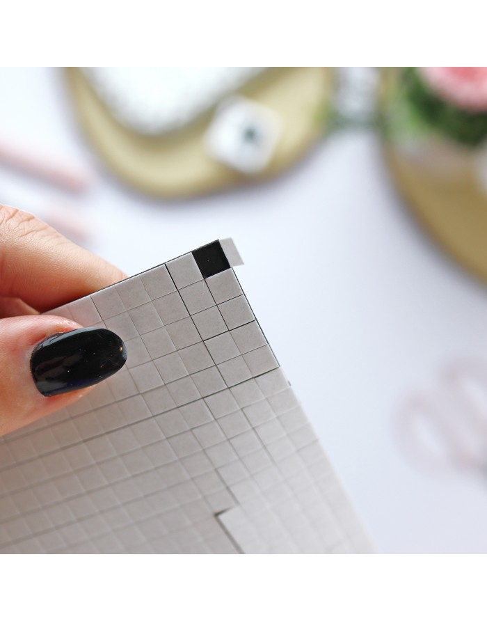 Fita Cola Foam 3D 5x5mm Preto