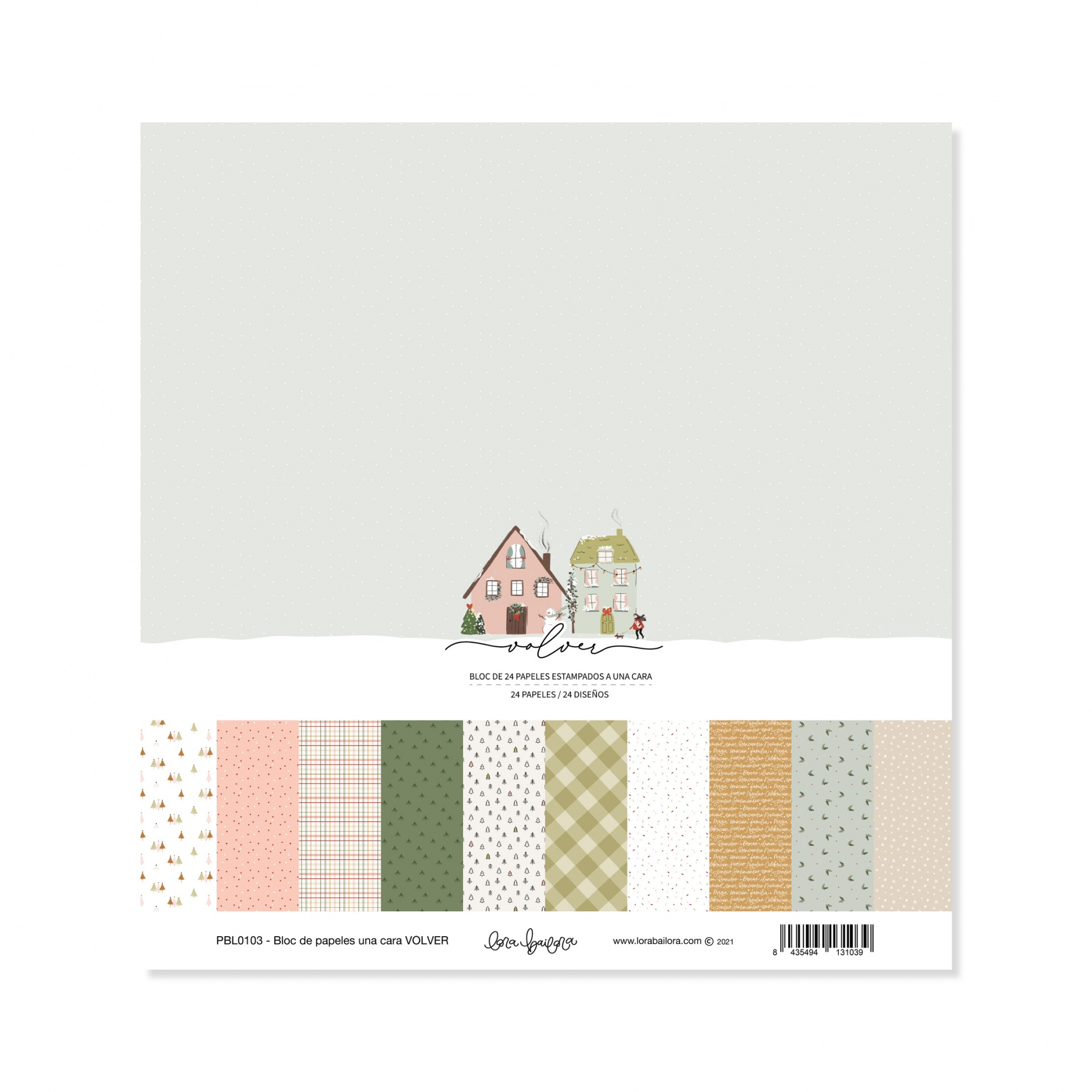 Bloco de papéis para scrapbooking com padrões em tons pastel