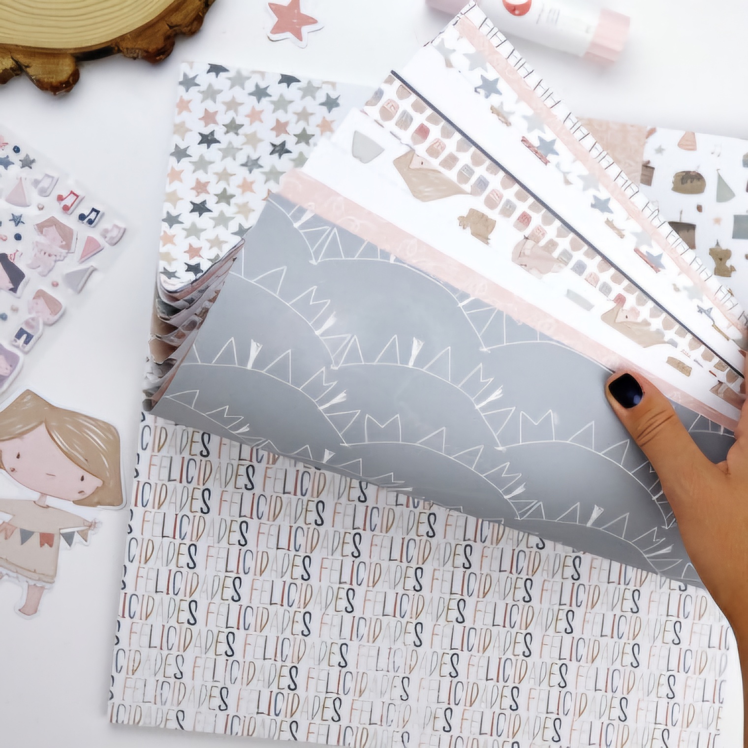 Bloco Papéis 12"×12" Ohana de Fiesta Alua Cid