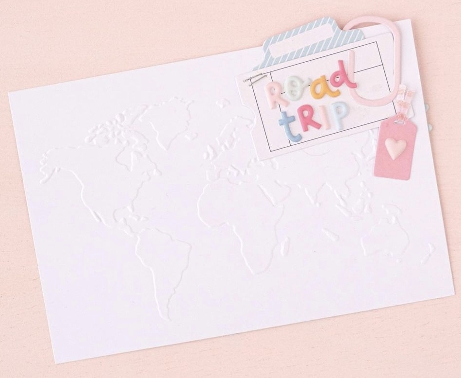 Placa Embossing Mapa Aventura Mintopia