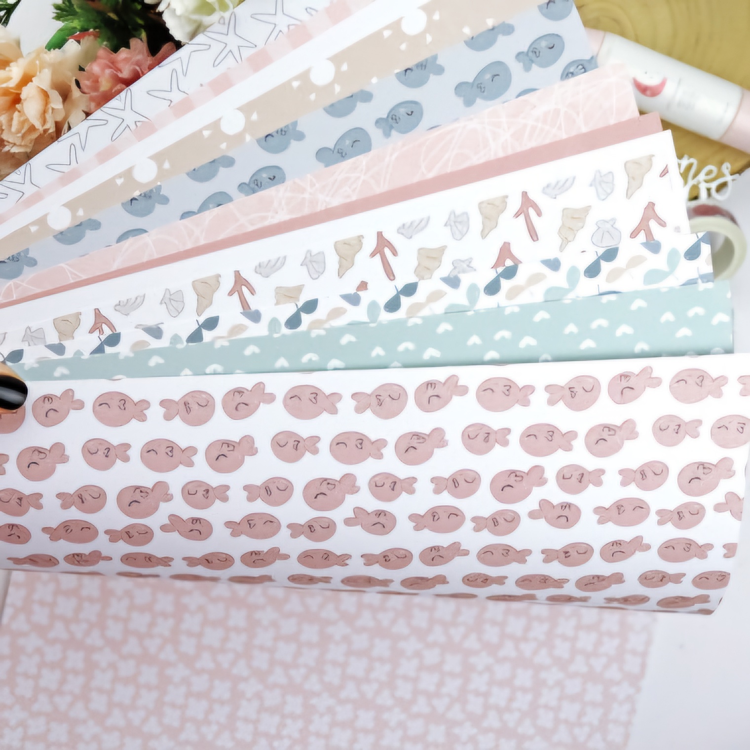 Bloco Papéis 12"×12" Ohana Playa Alua Cid