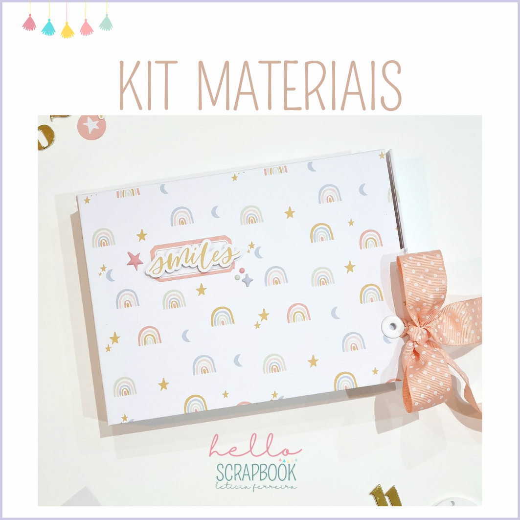 Kit Materiais Álbum Scrapbook Little One