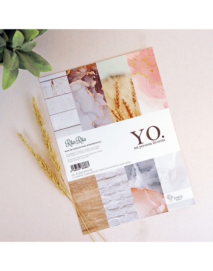Bloco papéis "YO. MI PERSONA FAVORITA"  9"x12"