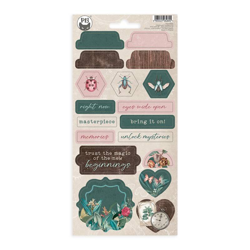 Chipboard Stickers Sheet 03 Naturalist P13 Paper Products