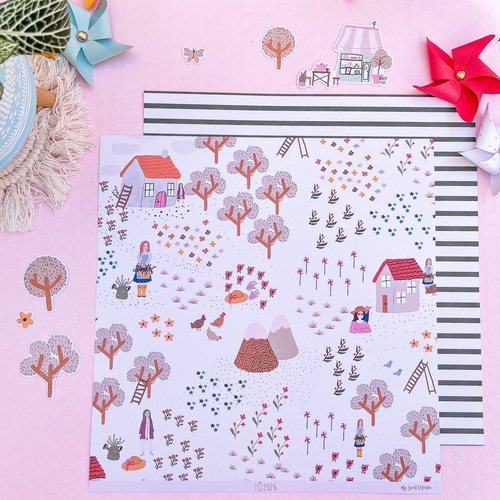 Stack 21 Papéis 12" PITIMINI My Sweet Valentine