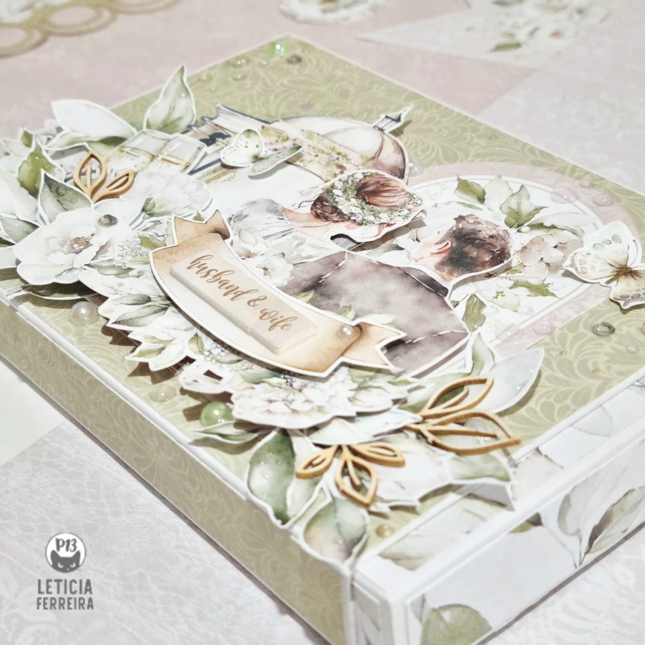 Caixa Envelope e Postal Prenda Casamento