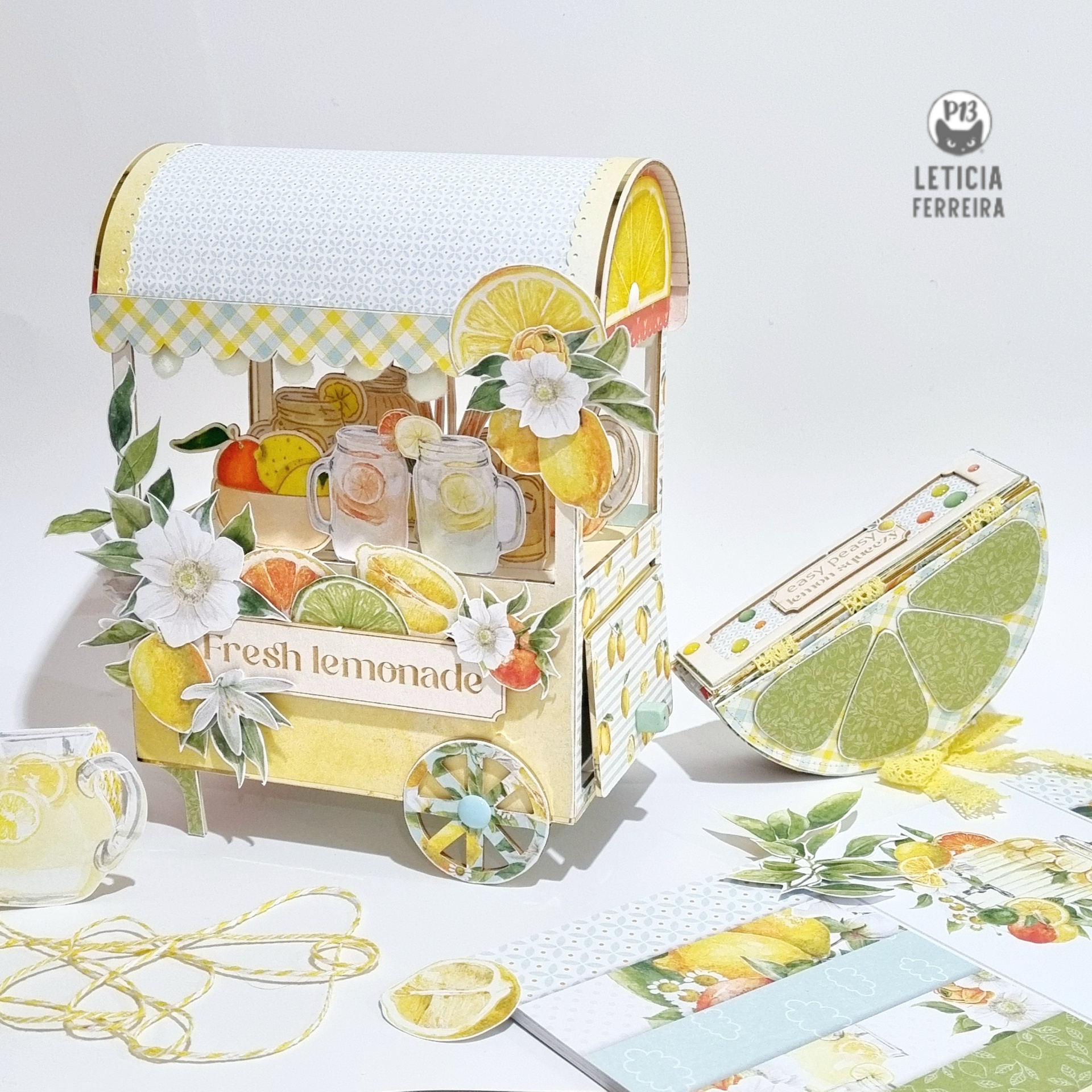 Tutorial Online Carrinho Limonada e Mini Álbum Limão