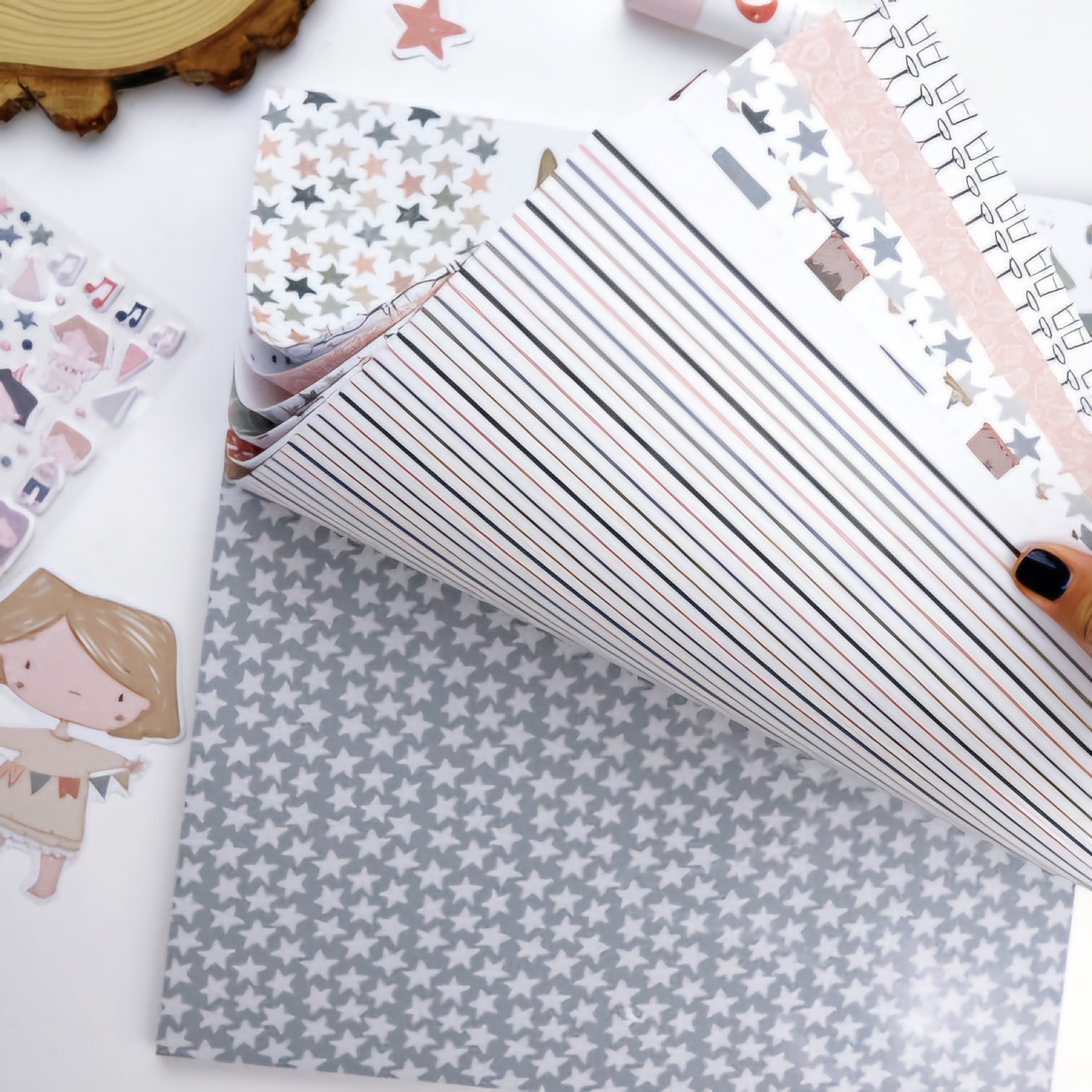 Bloco Papéis 12"×12" Ohana de Fiesta Alua Cid