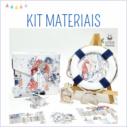 Kit Materiais Caixa Barco + Álbum Sea La Vie