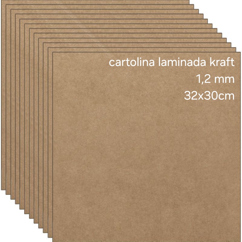 Cartão Laminado Kraft 1,2mm 32x30cm