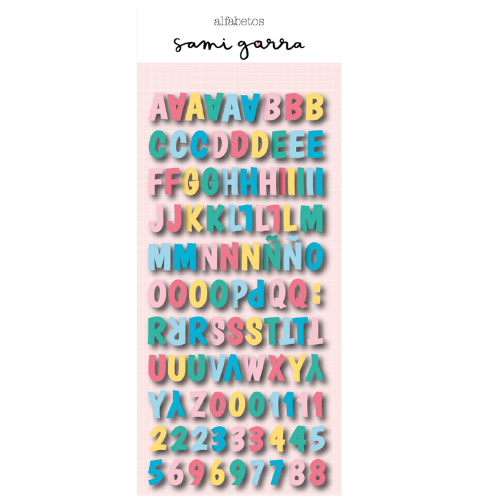 Alfabeto Puffy Confeti Sami Garra