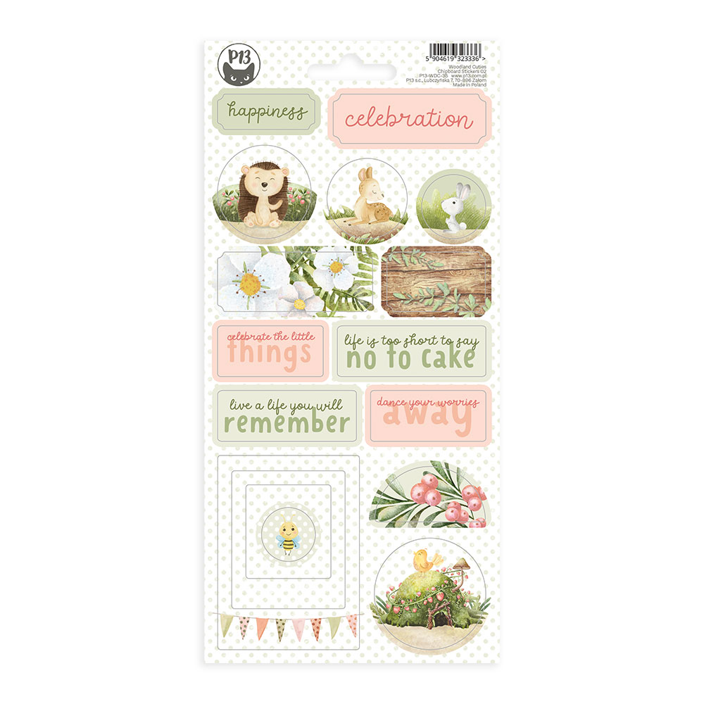 Chipboard Stickers Sheet02 Woodland Cuties P13 Paper Products