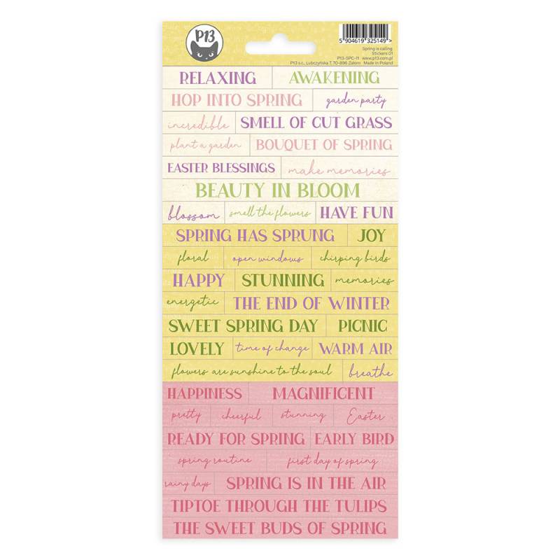 Stickers Frases e Palavras 01 ENG Spring is Calling P13 Paper Products