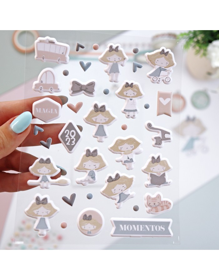 Puffy Stickers Ilustrações CeliAlice Alua Cid