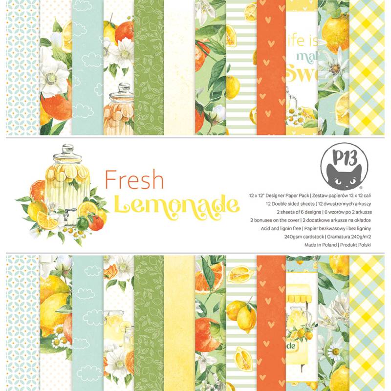 Bloco 12"x12" Fresh Lemonade P13 Paper Products