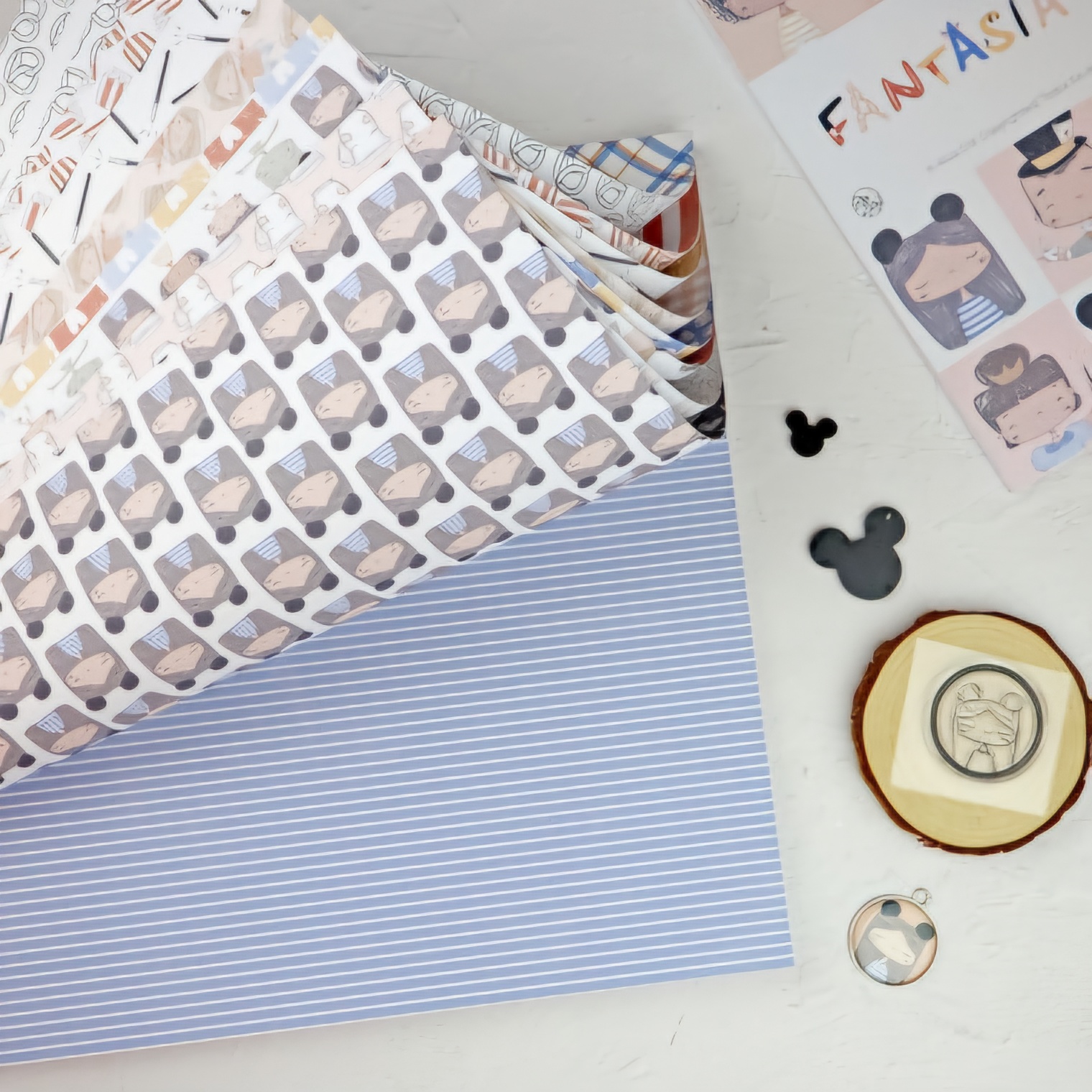 Bloco 36 Papéis 12"×12" Fantasia Alua Cid