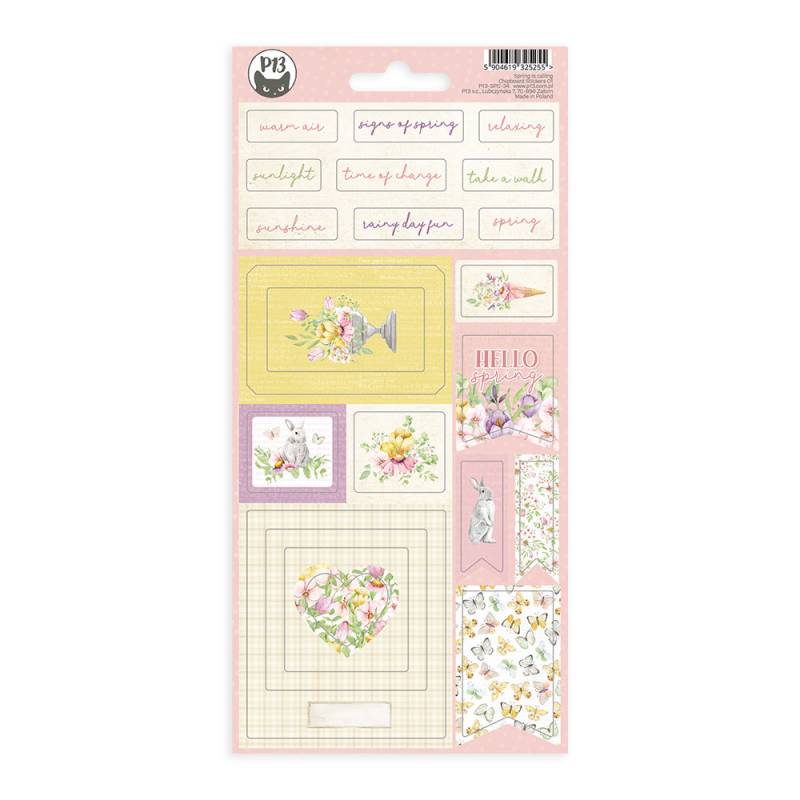 Chipboard Stickers Sheet01 Spring is Calling P13 Paper Products