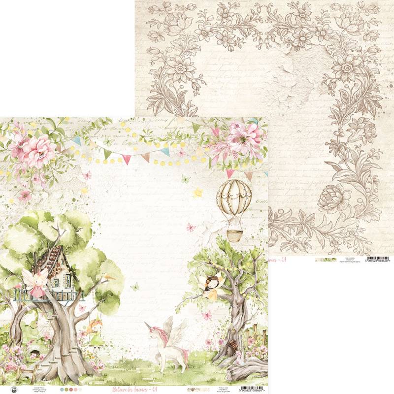 Bloco 12"x12" Believe in Fairies P13 Paper Products