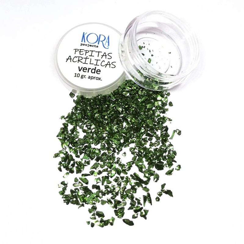 Pepitas acrílicas Verde | Kora Projects
