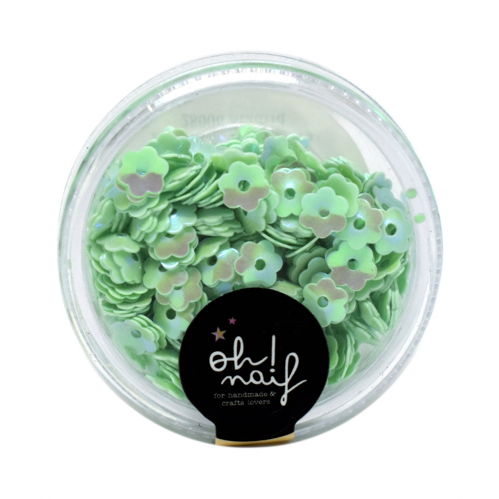 Lantejoulas Mini Flores Verde Agua | Oh Naif