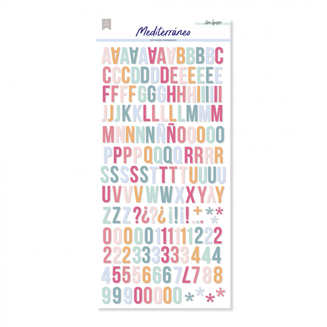 Alfabeto Puffy | Mediterráneo, Lora Bailora